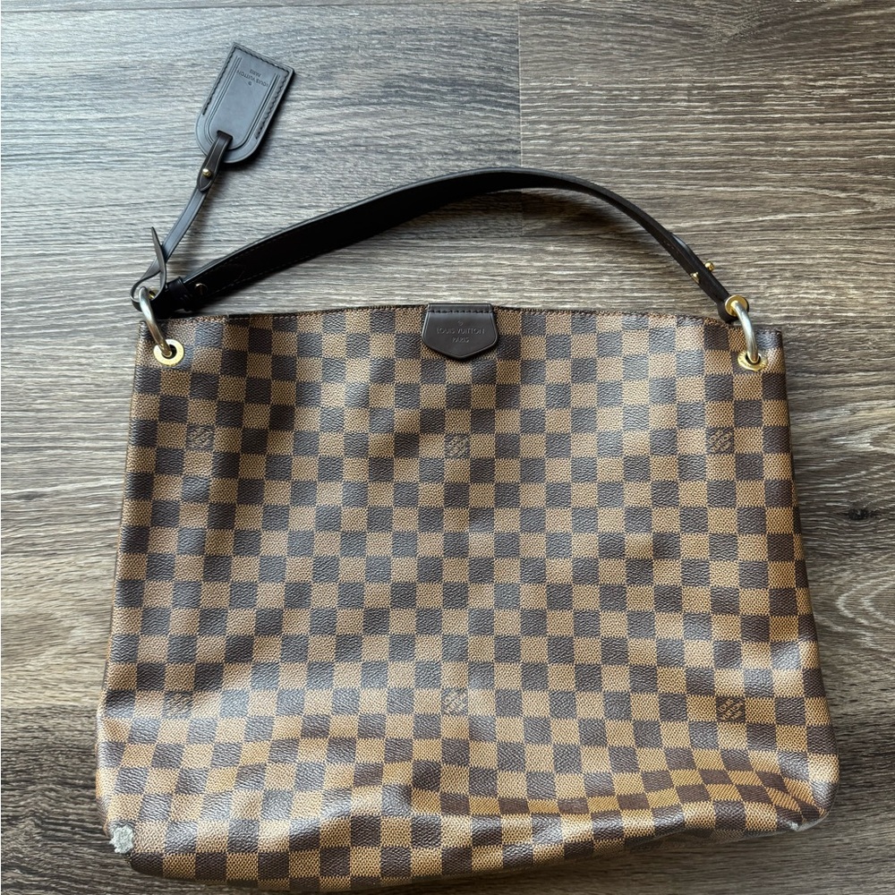 Louis Vuitton Brown Checkered Shoulder Bag